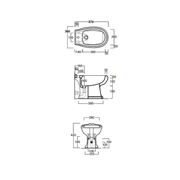 Биде Simas Arcade AR833bi*1 Белое Биде Simas Arcade AR833bi*1 Белое