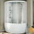 Душевой бокс Radomir Лаура 128x128 1-04-1-0-4-0881 с баней профиль Белый стекло матовое
