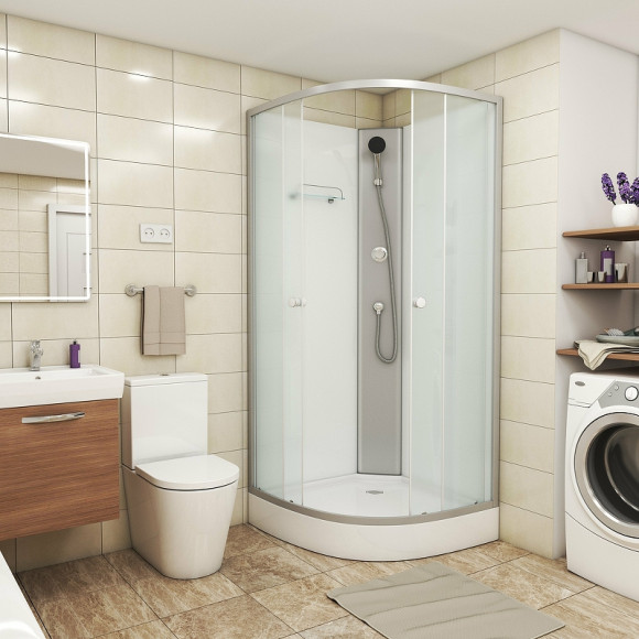 Душевая кабина Niagara Eco 90x90 E90/13/MT/BK без гидромассажа