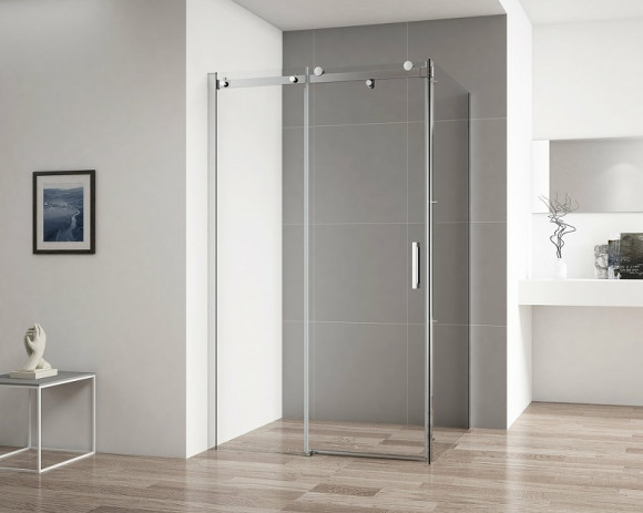 Душевой уголок Cezares Stylus Soft 120x100 STYLUS-SOFT-AH-1-120/100-C-Cr профиль Хром стекло прозрачное