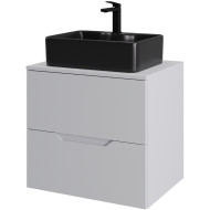 Тумба с раковиной Orange Line 60 Li-60TuwMDF+B01-475MB подвесная Белая матовая