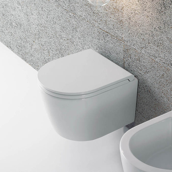 Унитаз Globo Forty3 FOS06.BI подвесной без сиденья Унитаз Globo Forty3 FOS06.BI подвесной без сиденья