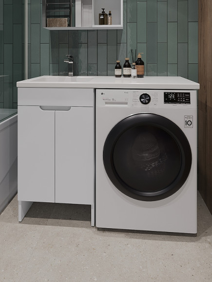 Тумба с раковиной Orange Sistema 110 L STD-110TUW+RAL Белая Тумба с раковиной Orange Sistema 110 L STD-110TUW+RAL Белая