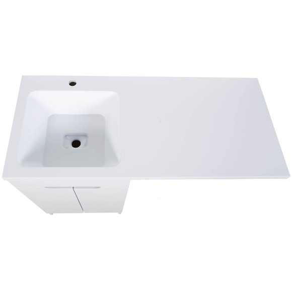 Тумба с раковиной Orange Sistema 110 L STD-110TUW+RAL Белая Тумба с раковиной Orange Sistema 110 L STD-110TUW+RAL Белая