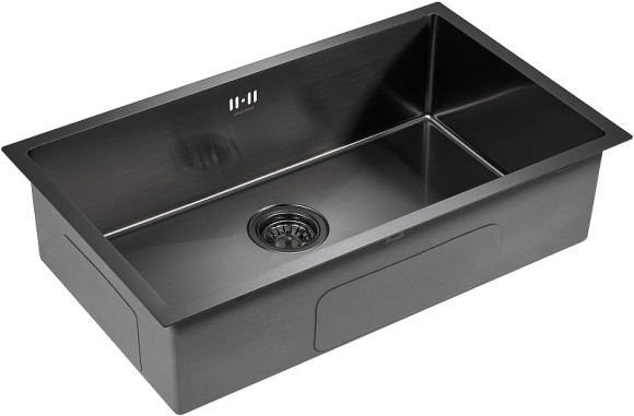 Кухонная мойка Paulmark Next 74 Uni PM217444-GM Вороненая сталь Кухонная мойка Paulmark Next 74 Uni PM217444-GM Вороненая сталь