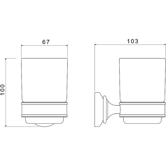Стакан для зубных щеток Aquatek Классик AQ4504CR Хром Стакан для зубных щеток Aquatek Классик AQ4504CR Хром