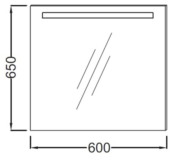 Зеркало Jacob Delafon Parallel 60 EB1411-NF с подсветкой с подогревом и ИК-выключателем