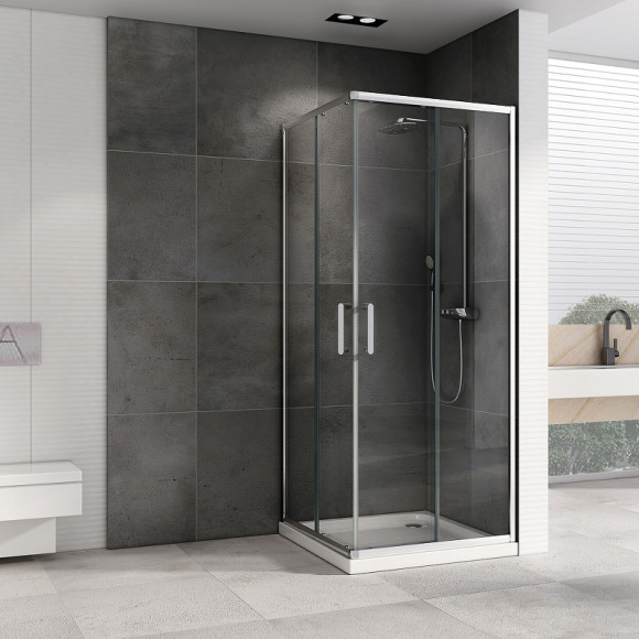 Душевой уголок Abber Schwarzer Diamant 80x80 AG020805 профиль Хром стекло прозрачное Душевой уголок Abber Schwarzer Diamant 80x80 AG020805 профиль Хром стекло прозрачное