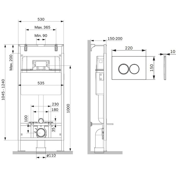 Инсталляция AM.PM MasterFit I012710.0151 для унитаза с клавишей смыва Хром глянцевый Инсталляция AM.PM MasterFit I012710.0151 для унитаза с клавишей смыва Хром глянцевый