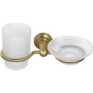 Стакан и мыльница Sapho Diamond 1318-04 Бронза