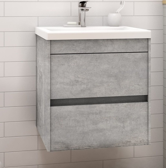 Тумба под раковину Art&Max Family-500-2C-SO-CV подвесная Цемент