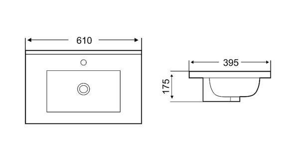 Раковина WeltWasser Deilbach 7517 60 10000005583 Белый глянец