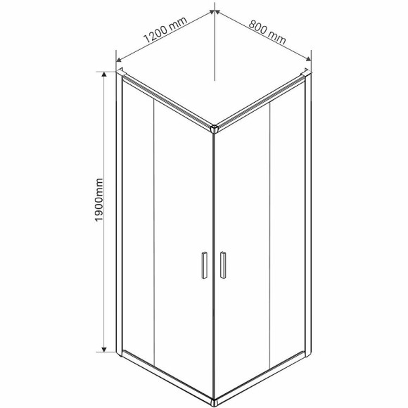 Душевой уголок Vincea Garda 120x80 VSS-1G8012CGB профиль Черный стекло тонированное