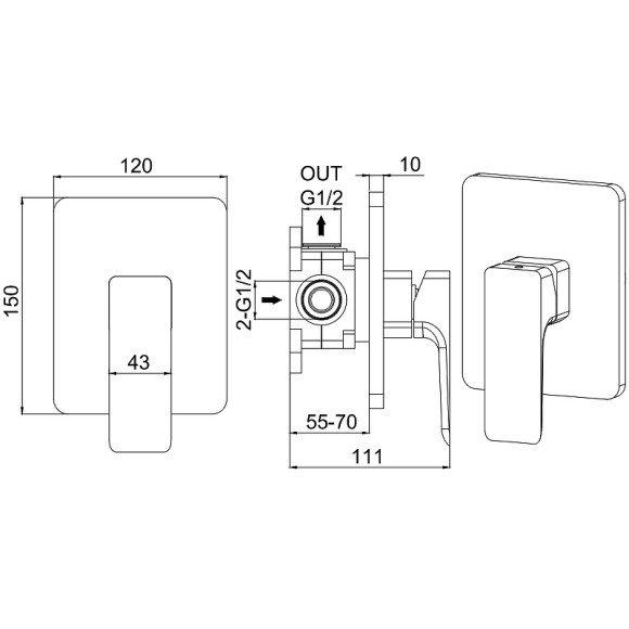 Смеситель для душа Allen Brau Infinity 5.21015-00 Хром Смеситель для душа Allen Brau Infinity 5.21015-00 Хром