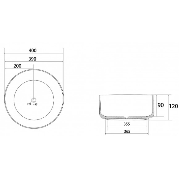 Раковина-чаша Abber Bequem 40 AC2109MW Белая матовая Раковина-чаша Abber Bequem 40 AC2109MW Белая матовая