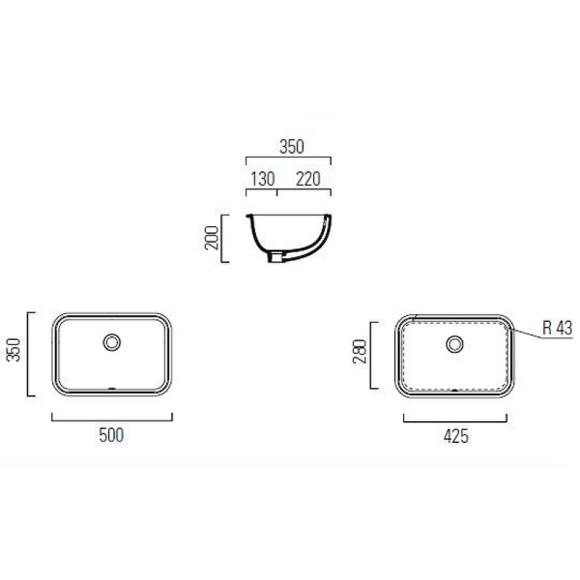Раковина GSI Pura 50 724711 Белый