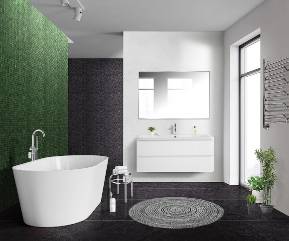 Тумба под раковину BelBagno 120 ALBANO-1200-2C-SO-BL подвесная Bianco Lucido