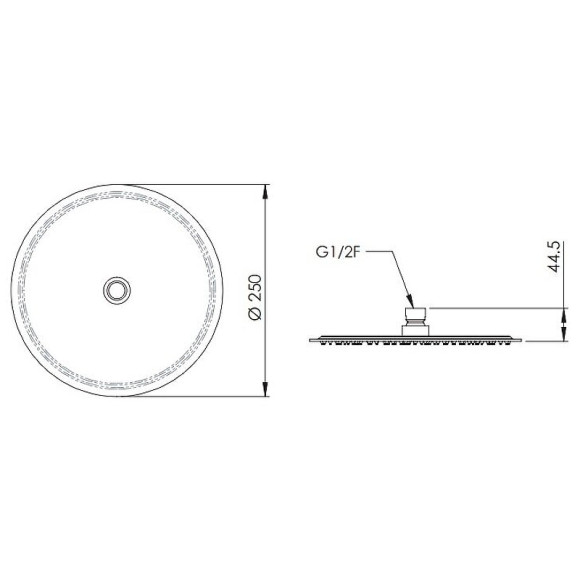 Верхний душ Remer SS357UFM25X Нержавеющая сталь Верхний душ Remer SS357UFM25X Нержавеющая сталь
