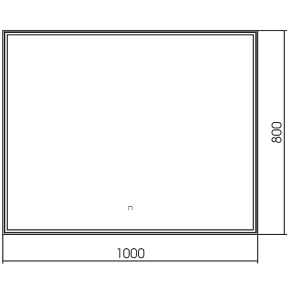 Зеркало Abber See 100 AG6108SXL-1.0 с подсветкой с сенсорным выключателем и диммером Зеркало Abber See 100 AG6108SXL-1.0 с подсветкой с сенсорным выключателем и диммером