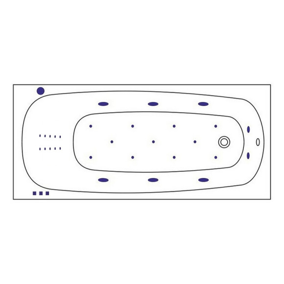 Акриловая ванна Whitecross Layla 170x75 0102.170075.100.ULTRANANO.CR с гидромассажем Акриловая ванна Whitecross Layla 170x75 0102.170075.100.ULTRANANO.CR с гидромассажем