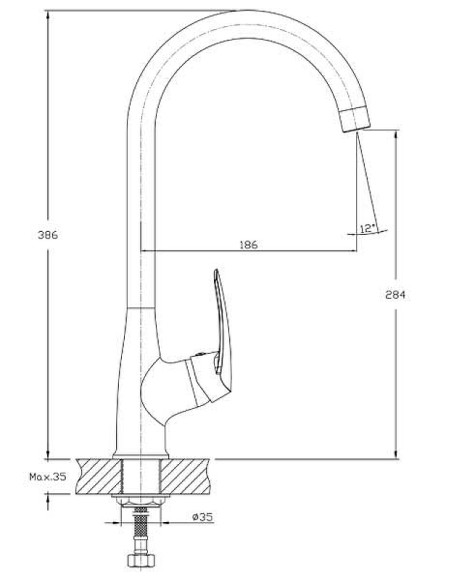 Смеситель для кухни GranFest Quarz Z3424 Бежевый Смеситель для кухни GranFest Quarz Z3424 Бежевый