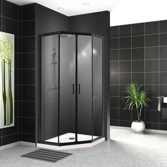 Душевой уголок BelBagno Uno 90х90 UNO-195-P-2-90-C-NERO профиль Черный матовый стекло прозрачное Душевой уголок BelBagno Uno 90х90 UNO-195-P-2-90-C-NERO профиль Черный матовый стекло прозрачное