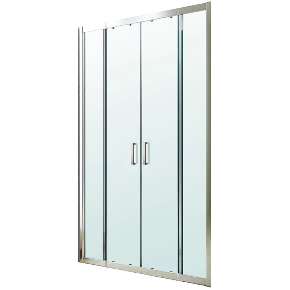 Душевая дверь Berges Porta 120-140 063101 профиль Хром сильвер стекло прозрачное