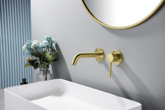 Смеситель для раковины Timo Saona 2372/17SM Золото матовое