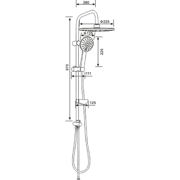 Душевая система Agger Breeze A0193544 Черная Душевая система Agger Breeze A0193544 Черная