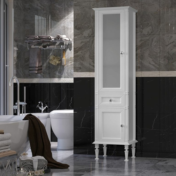 Шкаф пенал Opadiris Кантара 46 L 00-00004353 Белый матовый Шкаф пенал Opadiris Кантара 46 L 00-00004353 Белый матовый