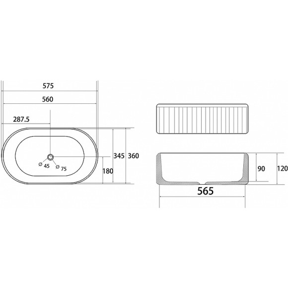 Раковина-чаша Abber Bequem 58 AC2116MW Белая матовая Раковина-чаша Abber Bequem 58 AC2116MW Белая матовая