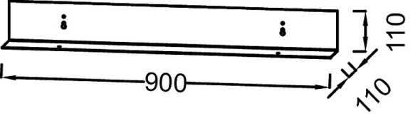 Металлическая полка Jacob Delafon Odeon Rive Gauche EB1534-00 Белая