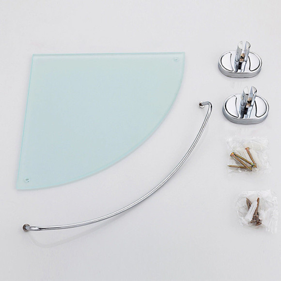 Стеклянная полка Haiba HB1921-1 угловая Хром Стеклянная полка Haiba HB1921-1 угловая Хром