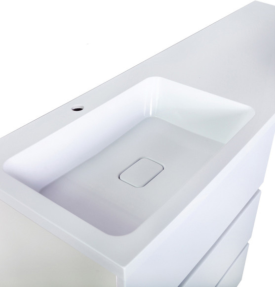 Тумба с раковиной Orange Sistema 130 L ST-70TUW+RAL Белая глянцевая Тумба с раковиной Orange Sistema 130 L ST-70TUW+RAL Белая глянцевая