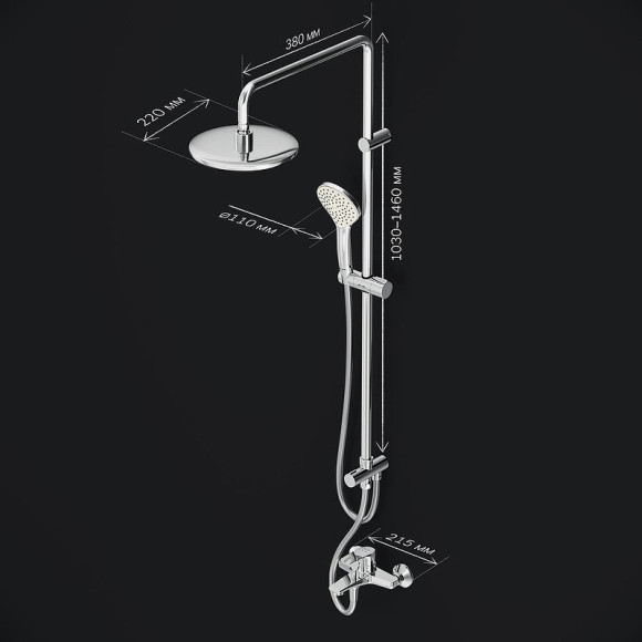 Душевая система AM.PM Gem F40890A14 Хром