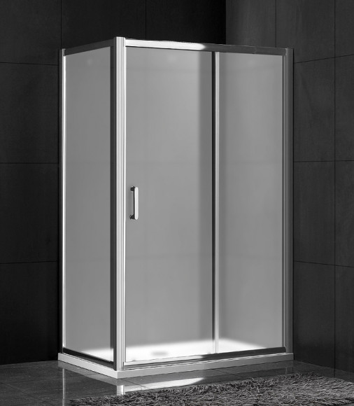 Душевая стенка Gemy 70 A70M профиль Хром стекло матовое Душевая стенка Gemy 70 A70M профиль Хром стекло матовое