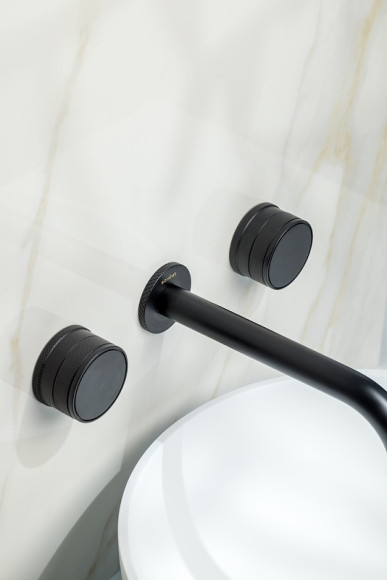 Смеситель для раковины Boheme Prestige 152-2-B-PR Черный матовый