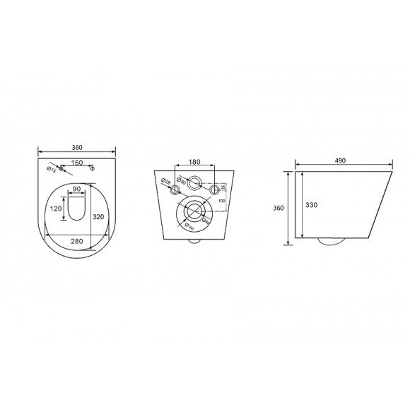 Унитаз Abber Bequem AC1102MG подвесной Серый матовый с сиденьем Микролифт