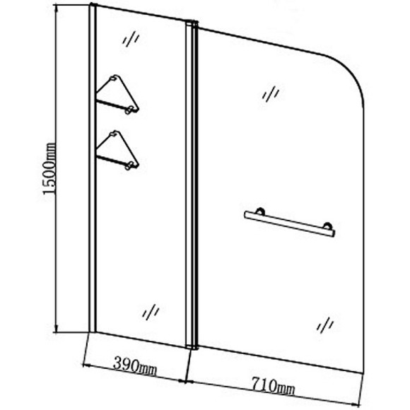 Шторка на ванну Grossman 110 GR-101/1 профиль Хром стекло прозрачное Шторка на ванну Grossman 110 GR-101/1 профиль Хром стекло прозрачное