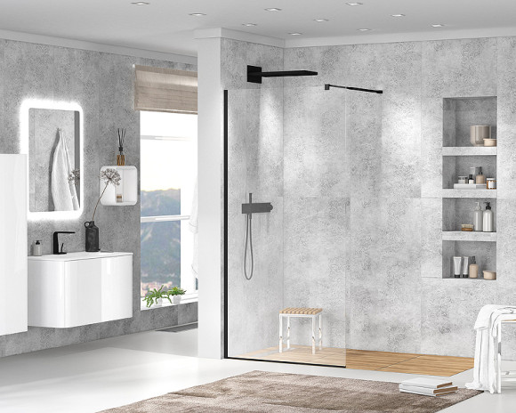 Душевая перегородка Cezares Liberta 140 LIBERTA-L-1-140-C-NERO профиль Черный матовый стекло прозрачное Душевая перегородка Cezares Liberta 140 LIBERTA-L-1-140-C-NERO профиль Черный матовый стекло прозрачное