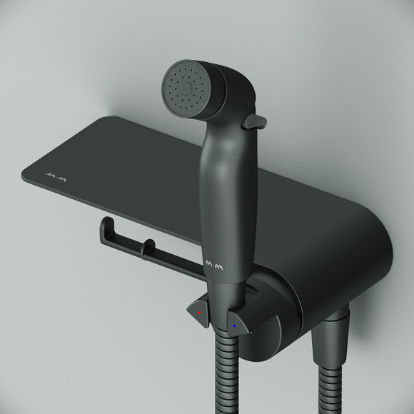 Гигиенический душ со смесителем AM.PM Func F0H8F922 Черный матовый Гигиенический душ со смесителем AM.PM Func F0H8F922 Черный матовый