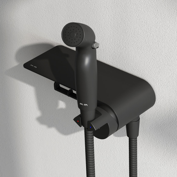 Гигиенический душ со смесителем AM.PM Func F0H8F922 Черный матовый Гигиенический душ со смесителем AM.PM Func F0H8F922 Черный матовый