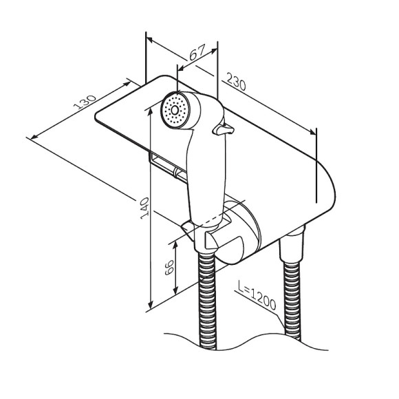 Гигиенический душ со смесителем AM.PM Func F0H8F922 Черный матовый Гигиенический душ со смесителем AM.PM Func F0H8F922 Черный матовый
