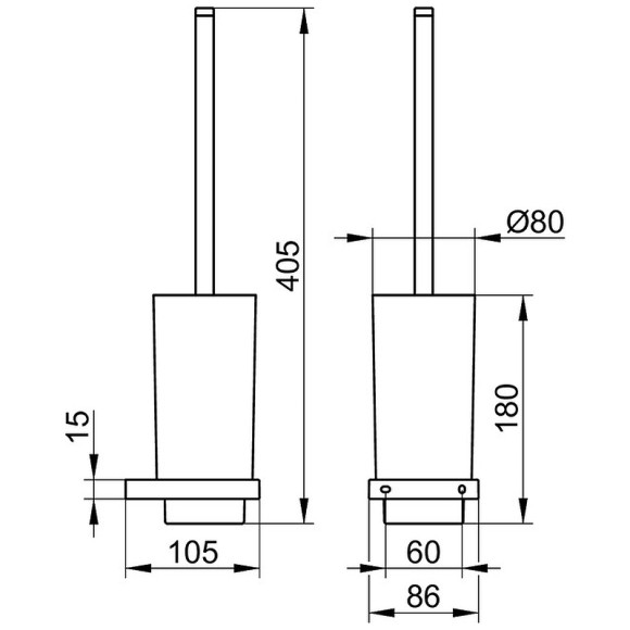 Ершик для унитаза Keuco Edition 11 11164 139000 Хром черный шлифованный Ершик для унитаза Keuco Edition 11 11164 139000 Хром черный шлифованный