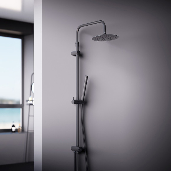 Душевая система Damixa Scandinavian Pure 936000300 Черная матовая