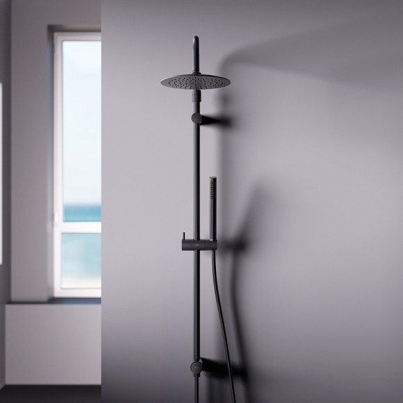 Душевая система Damixa Scandinavian Pure 936000300 Черная матовая