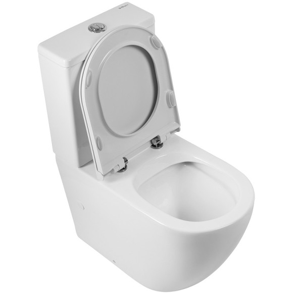 Унитаз компакт BelBagno Sfera-R BB2141CPR/BB902SC без бачка с сиденьем Микролифт Унитаз компакт BelBagno Sfera-R BB2141CPR/BB902SC без бачка с сиденьем Микролифт