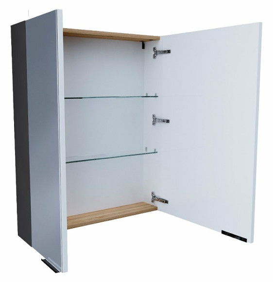 Зеркальный шкаф 1MarKa Gaula 60 У92541 Графит матовый