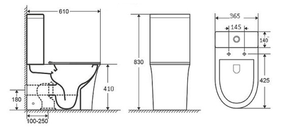 Унитаз компакт Grossman Galaxy GR-4469S с бачком и сиденьем Микролифт