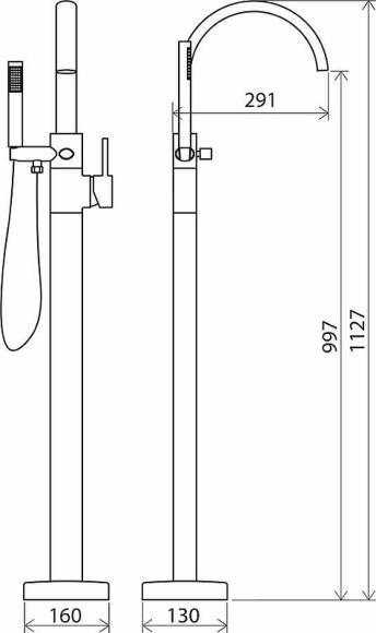 Смеситель для ванны Ravak Freedom FM 080.00 X070059 Хром Смеситель для ванны Ravak Freedom FM 080.00 X070059 Хром